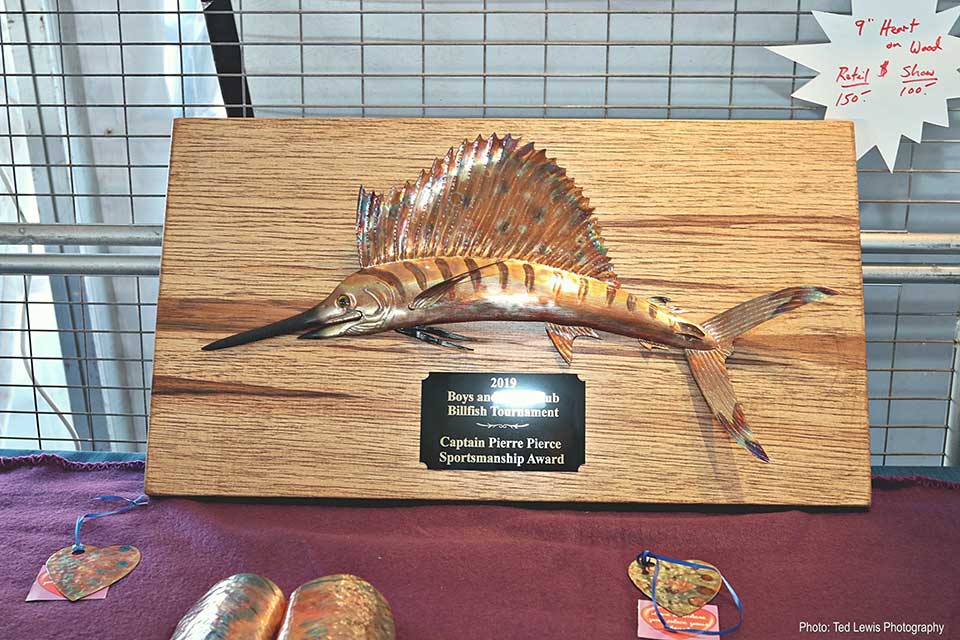 sailfish copper art fish trophies