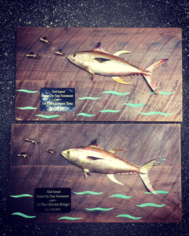copper tuna fish art trophies
