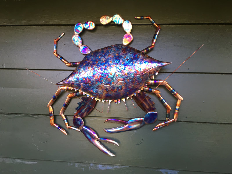 copper crab art
