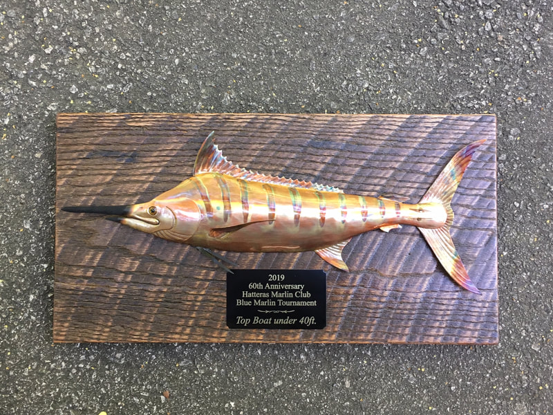 copper art fish trophy blue marlin
